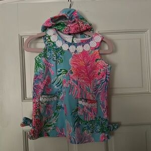 Lilly Pulitzer baby dress coral reef size 6-12 mo w/ bloomers